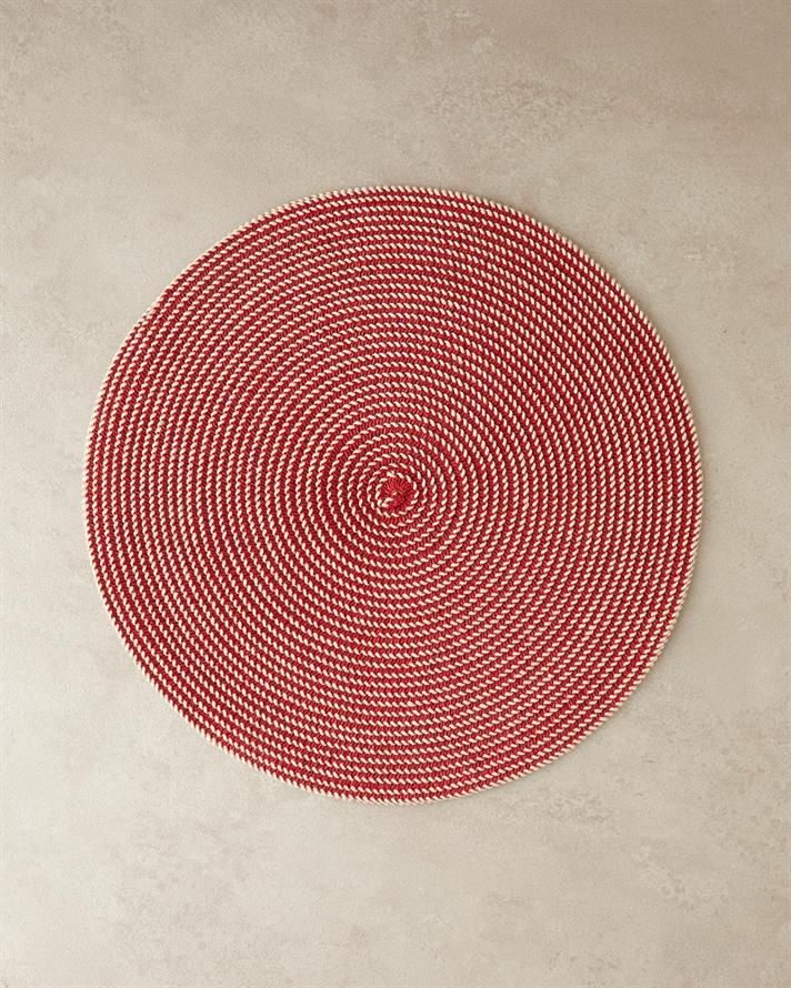 fiore Poliester Suport Farfurie 38 Cm Roșu