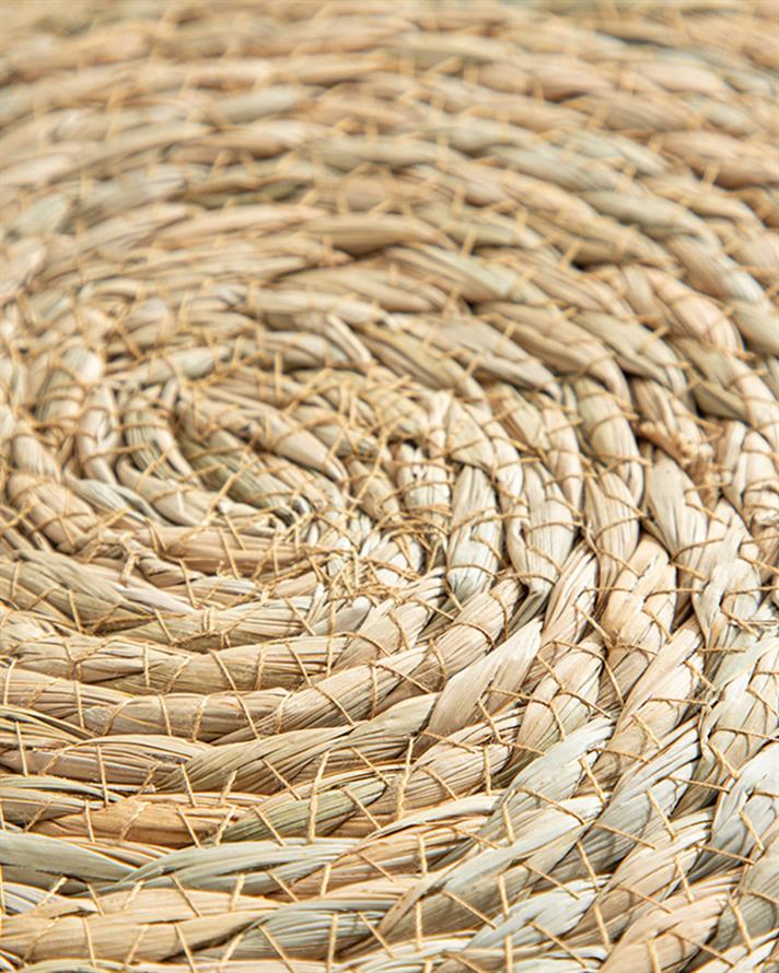 Gronda Straw Place Mat 35 cm Black