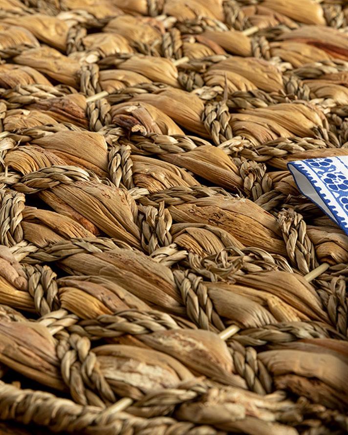 Knit Straw Place Mat 38 cm Beige