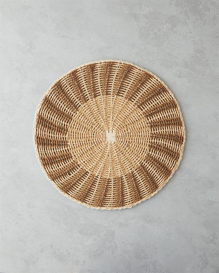 Rattan Suport Farfurie 38 Cm Cafea