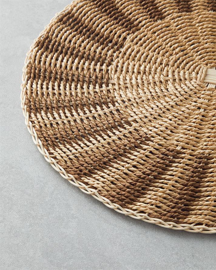 Rattan Suport Farfurie 38 Cm Cafea