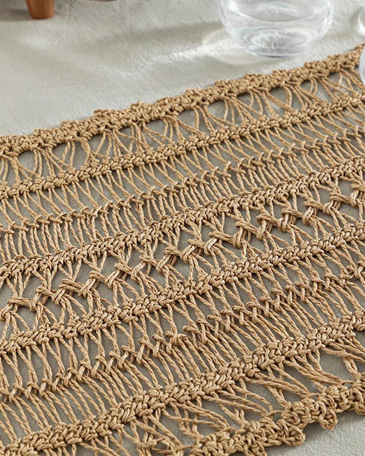 Nathalie Paper Rope Place Mat 30x45 cm Natural