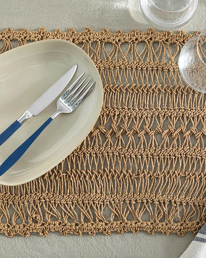 Nathalie Paper Rope Place Mat 30x45 cm Natural