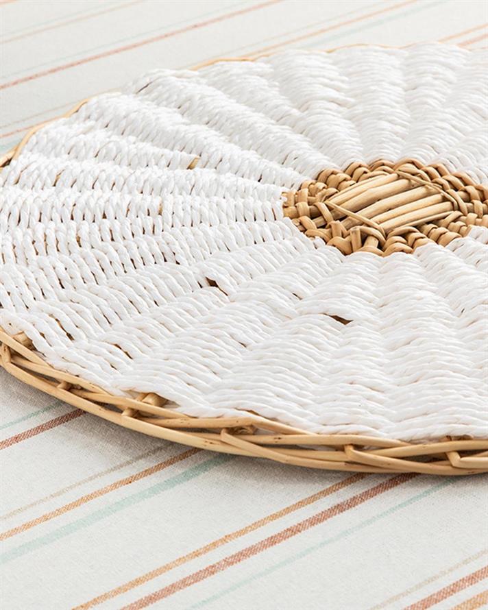 Osier Straw Place Mat 38 cm Cream