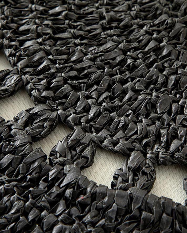 Straw Rope Raffia Place Mat 37 cm Anthracite