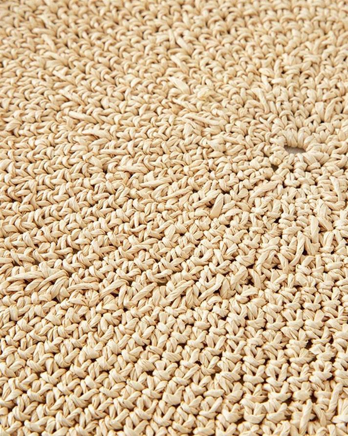 Wicker Weave Natural Thread Place Mat 37 cm Cream