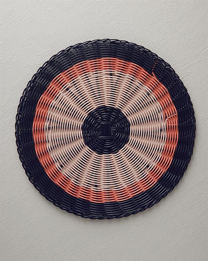 Suport farfurie, Wrapped, plastic, 38 cm, negru