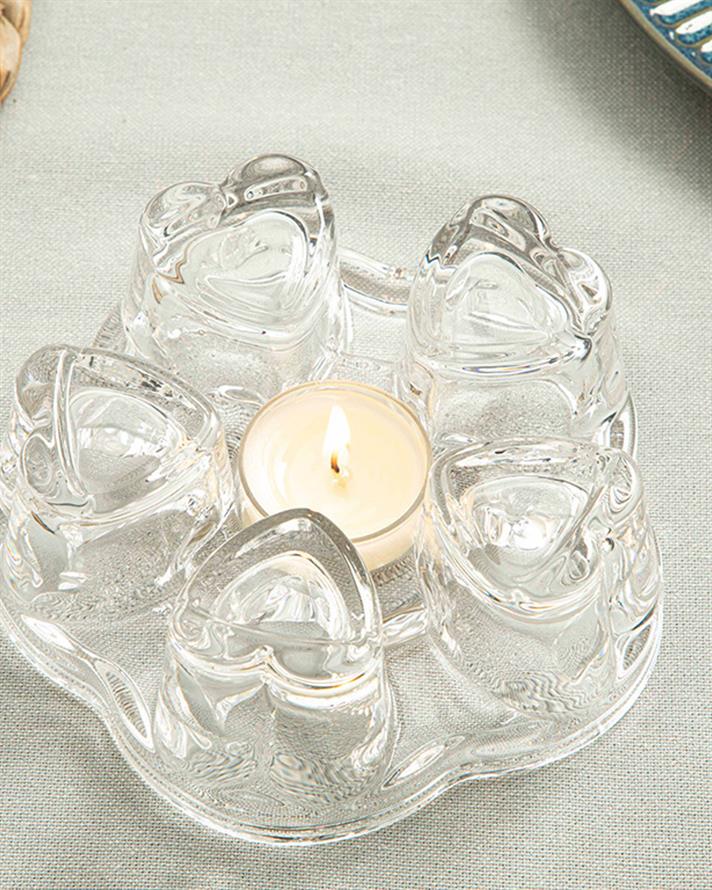 Suport încălzitor pentru ceainic, Cosy, sticlă, 14x5,5 cm, transparent