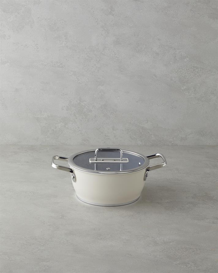 Sydney Premium Cu Bază De Inducție Adânc Cratiță 20 cm Crem.