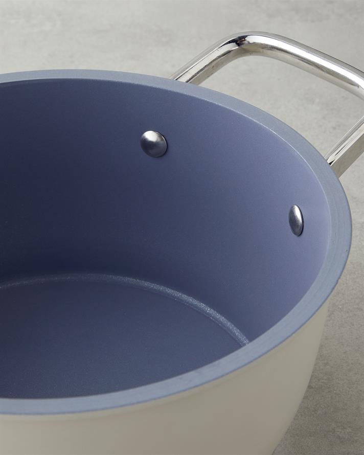 Sydney Premium Cu Bază De Inducție Adânc Cratiță 20 cm Crem.