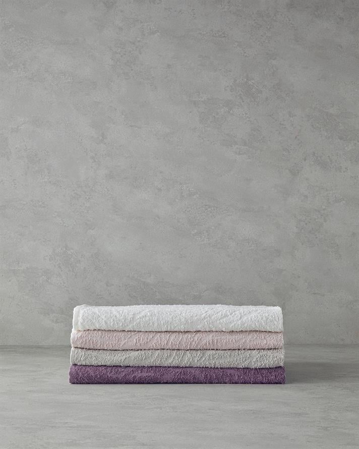 Sylvia Bumbac Poliester Jacquard 4 buc. Set De Prosoape De Față 50x80 cm Alb-Piatră-Roz-Violet înc