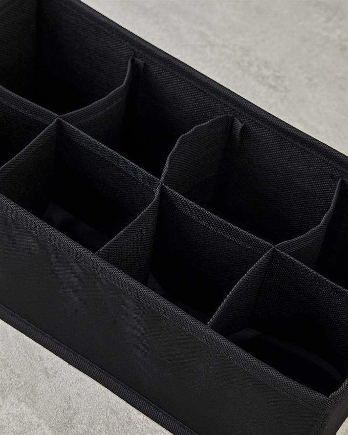 Sylvia Poliester Organizator 28x14x10 cm Negru