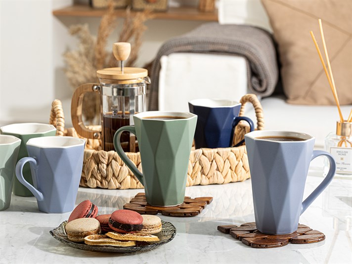 Talia New Bone 2 Set Cup 350 ml Light Blue-Dark Blue
