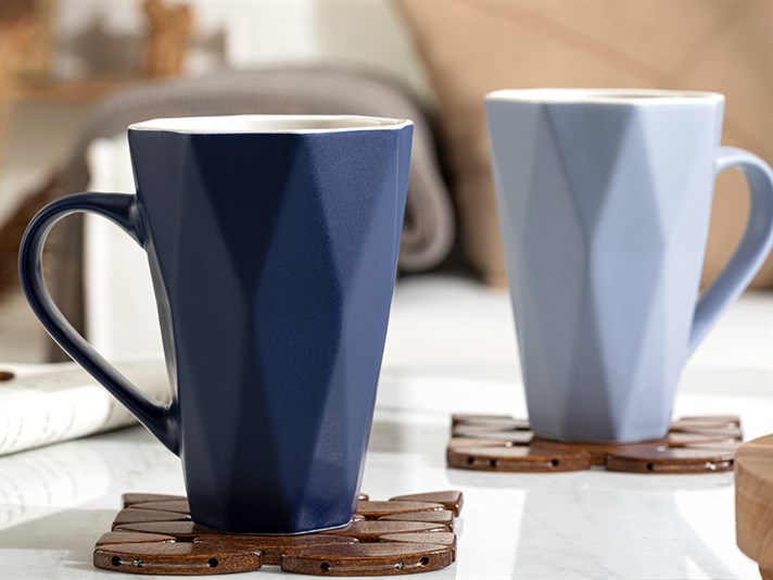 Talia New Bone 2 Set Cup 350 ml Light Blue-Dark Blue
