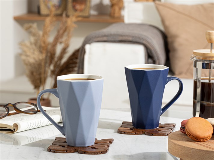 Talia New Bone 2 Set Cup 350 ml Light Blue-Dark Blue