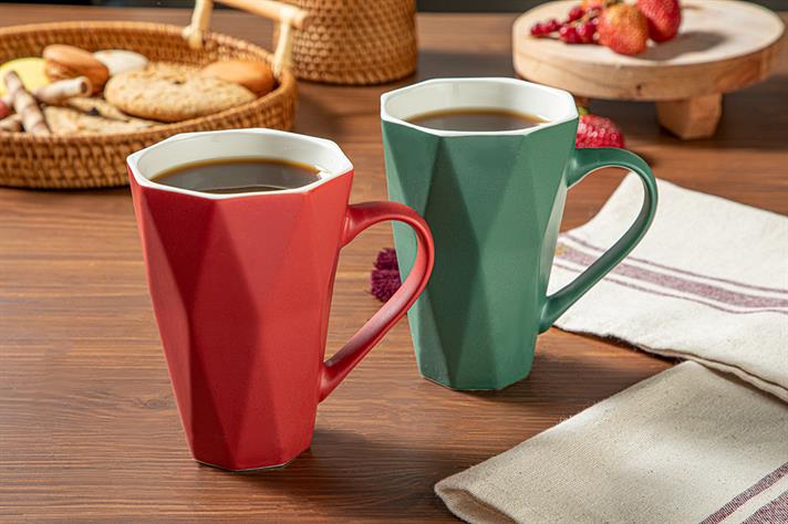 Talia New Bone 2 Set Cup 350 ml Red-Green