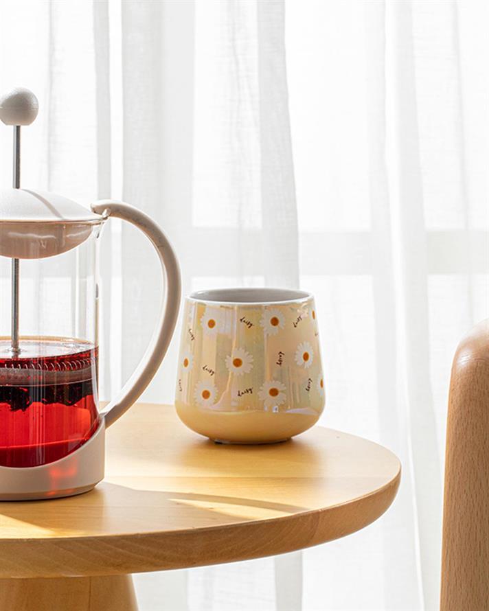 Tapis Borosilicate Glass French Press 350 ml Beige