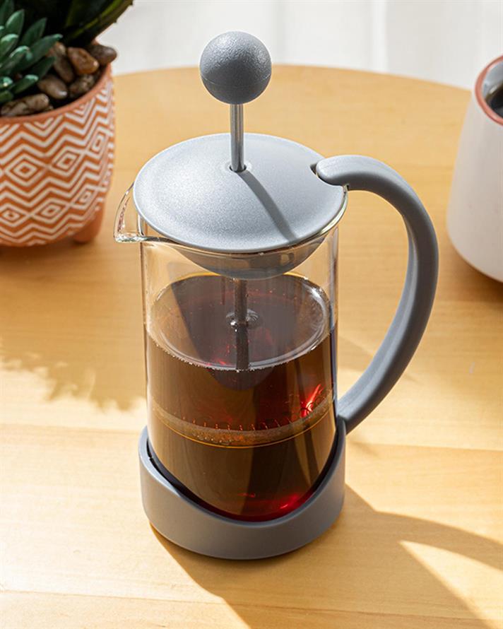 Tapis Presă Franceză, Sticlă Borosilicată, 350 Ml, Albastru İnchis