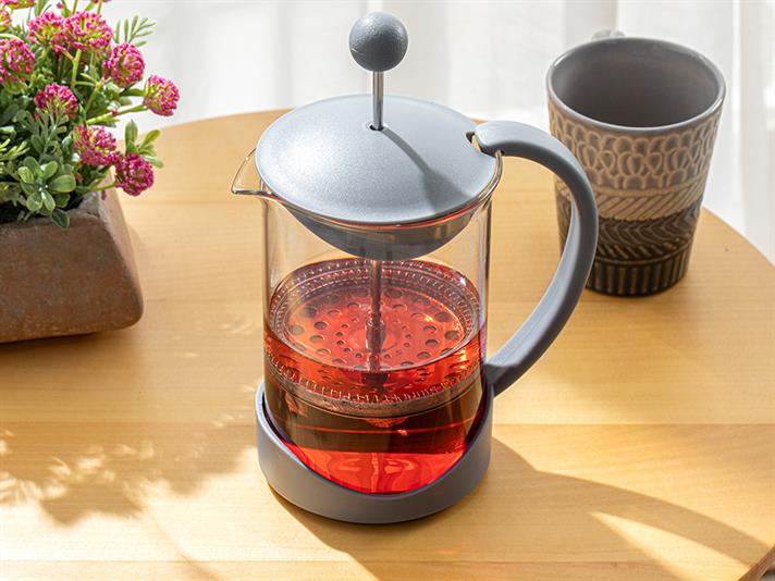 Tapis Borosilicate Glass French Press 800 ml Gray