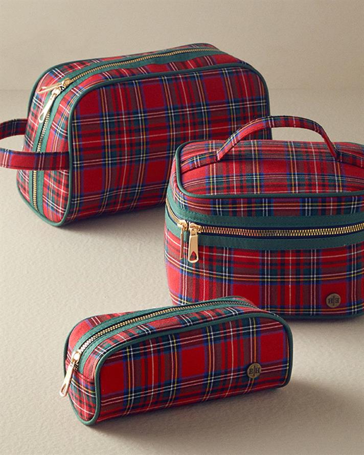 tartan Poliester Geantă De Călătorie 7x10x18 cm Roșu