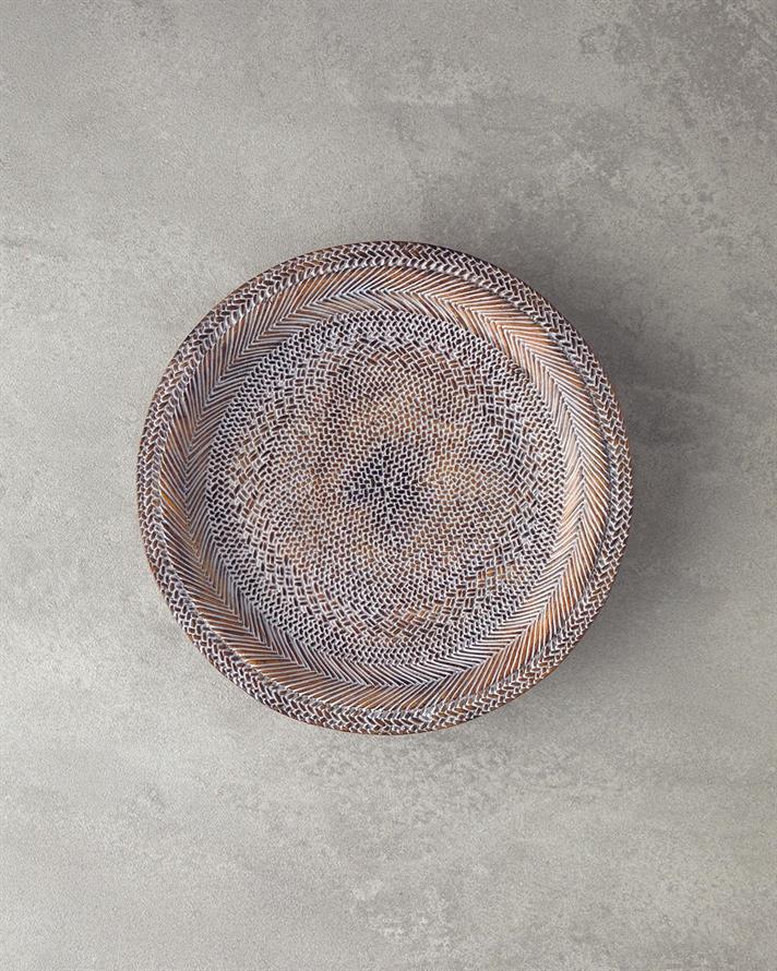 Cozy Polyresin Decorative Tray Brown