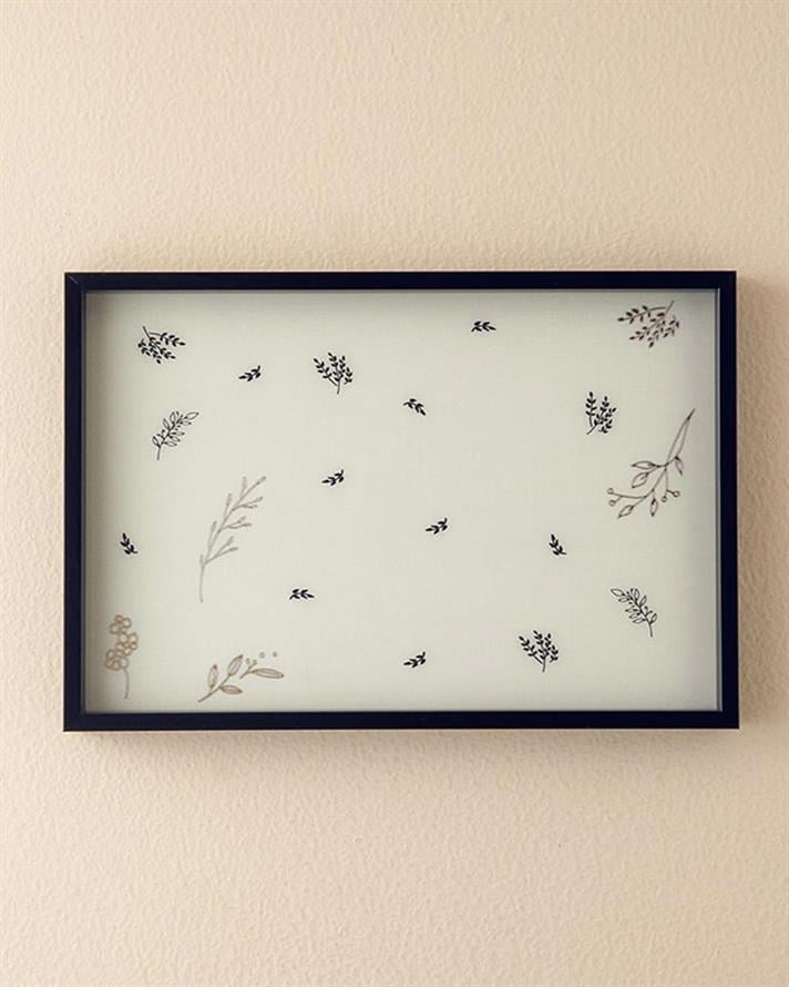 înflorit  PLATOU DECORATIV 31x46 cm Negru.