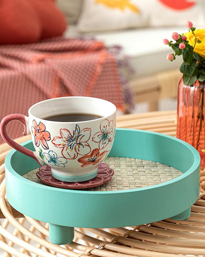 Pure Decorative Tray 25,5x8x25,5 cm LightGreen