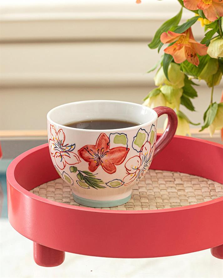 Pure Decorative Tray 25,5x8x25,5 cm Pink