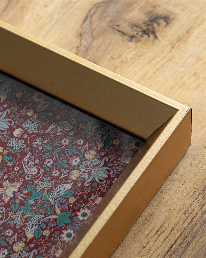 Sunset Garden Decorative Tray 16x26 cm Claret Red