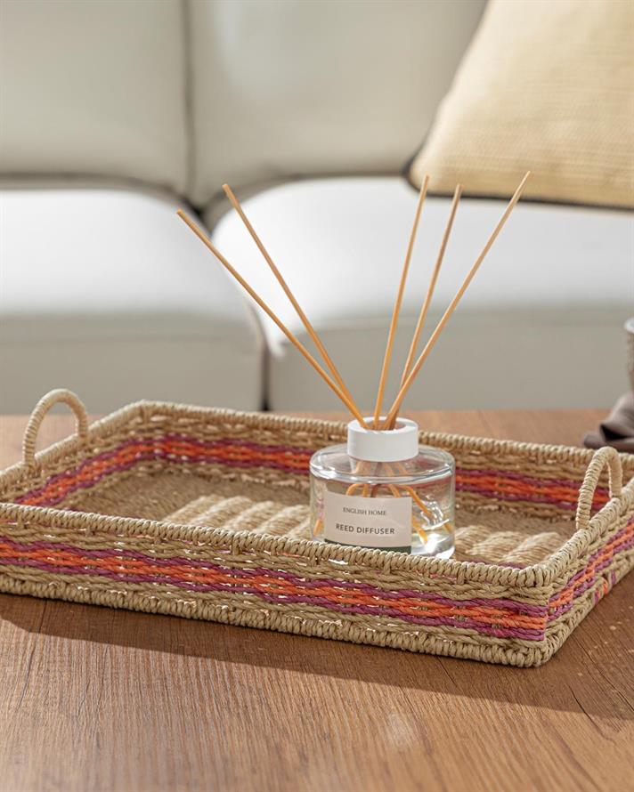 Venice Knitting Decorative Tray 35x25x15 Pink