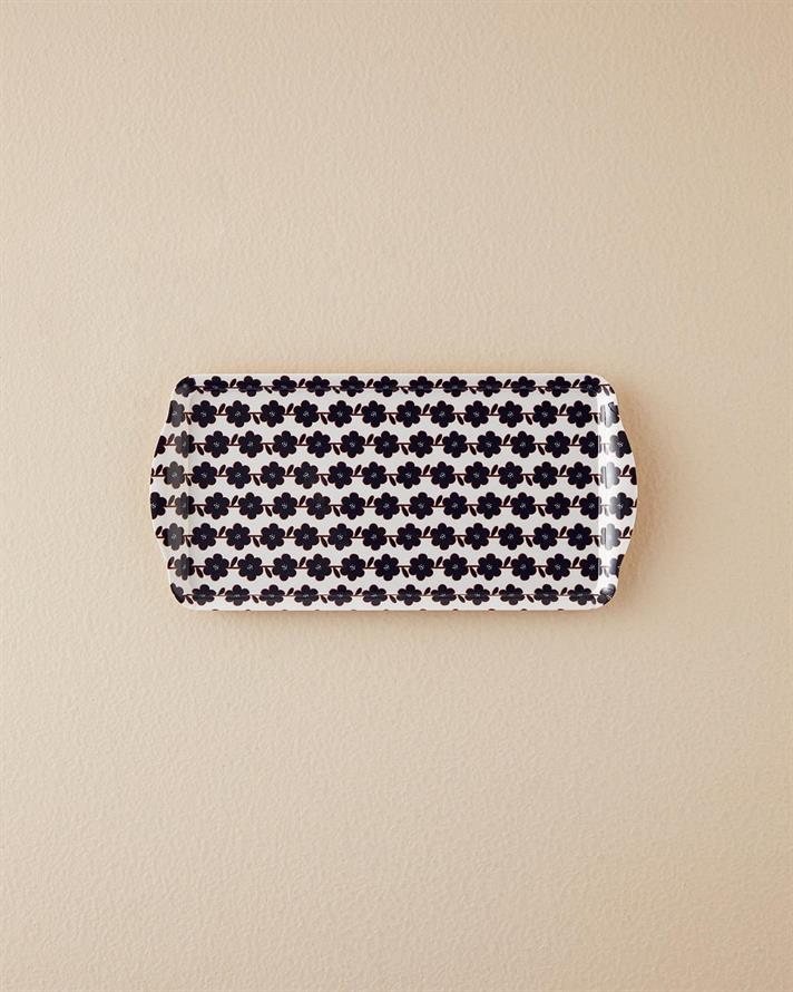 Tavă servire, Bohemian, melamină, 37x18 cm, negru