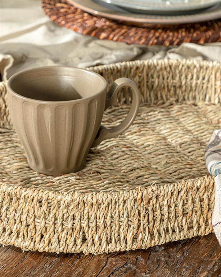 Tavă servire, Donna, răchită, 35x25 cm, maro