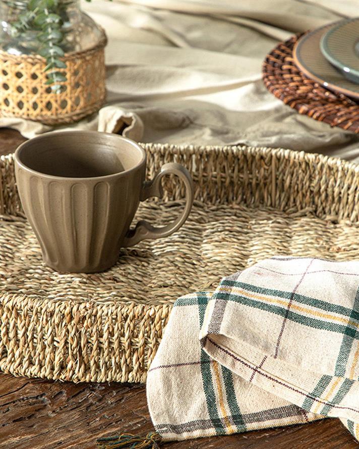 Tavă servire, Donna, răchită, 35x25 cm, maro