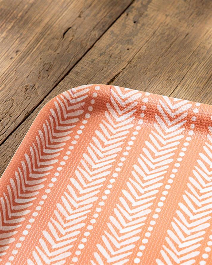 Tavă servire, Ethnic Touch, melamină, 35x45 cm, portocaliu