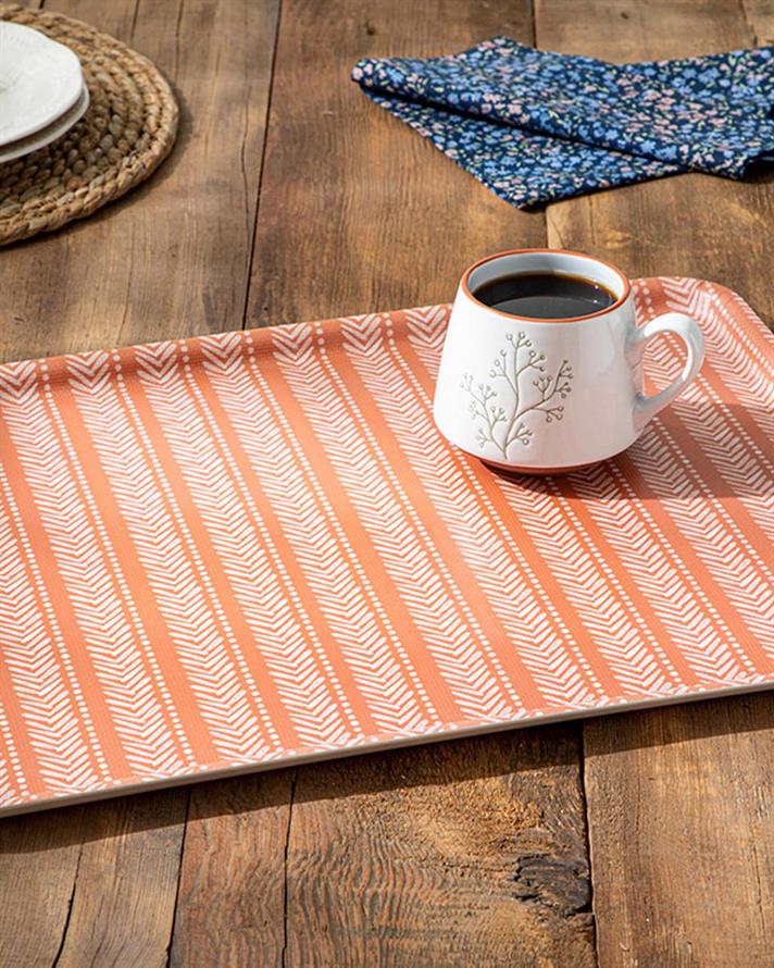 Tavă servire, Ethnic Touch, melamină, 35x45 cm, portocaliu