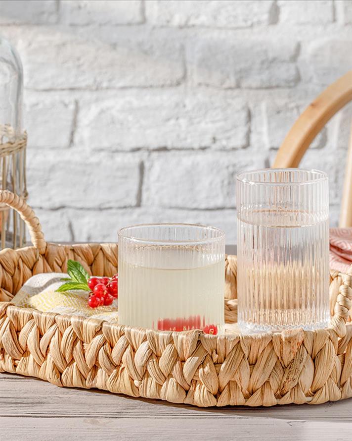 Tavă servire, Lukas, răchită, 40 cm, maro