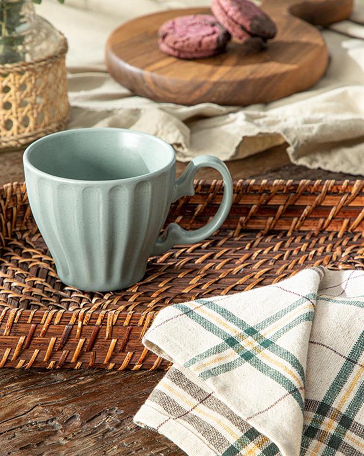 Tavă servire, Maika, rattan, 30x20 cm, maro