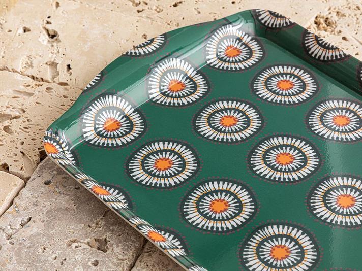 Tavă servire, melamină, 37x18 cm, verde