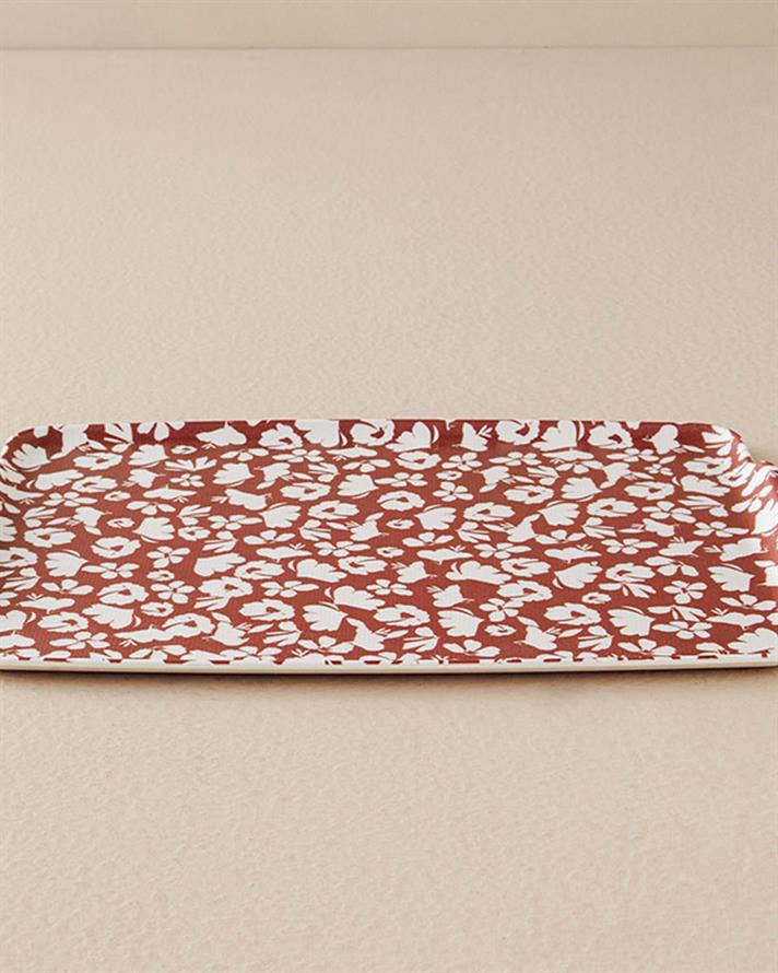 Tavă servire, Miss Garden, melamină, 37x27 cm, roșu