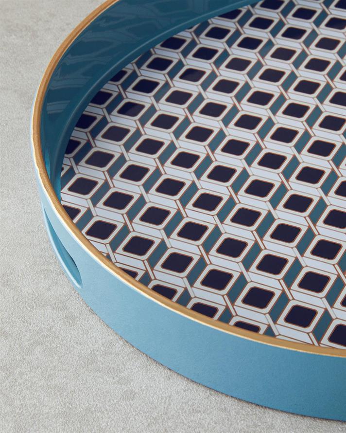 Tavă servire, Modern Cube, polipropilenă , 44x30 cm, turcoaz