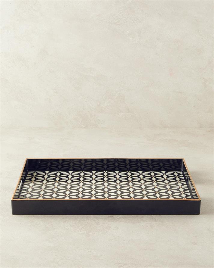 Tavă servire, Modern, plastic, 40x26 cm, negru