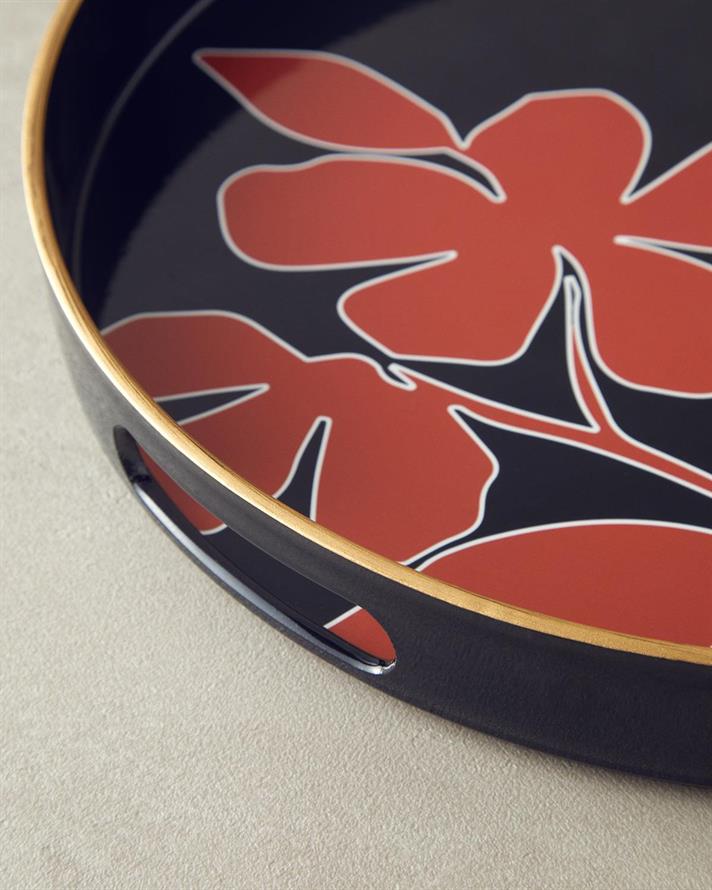 Tavă servire, Modern Poppy, polipropilenă , 33 cm, negru