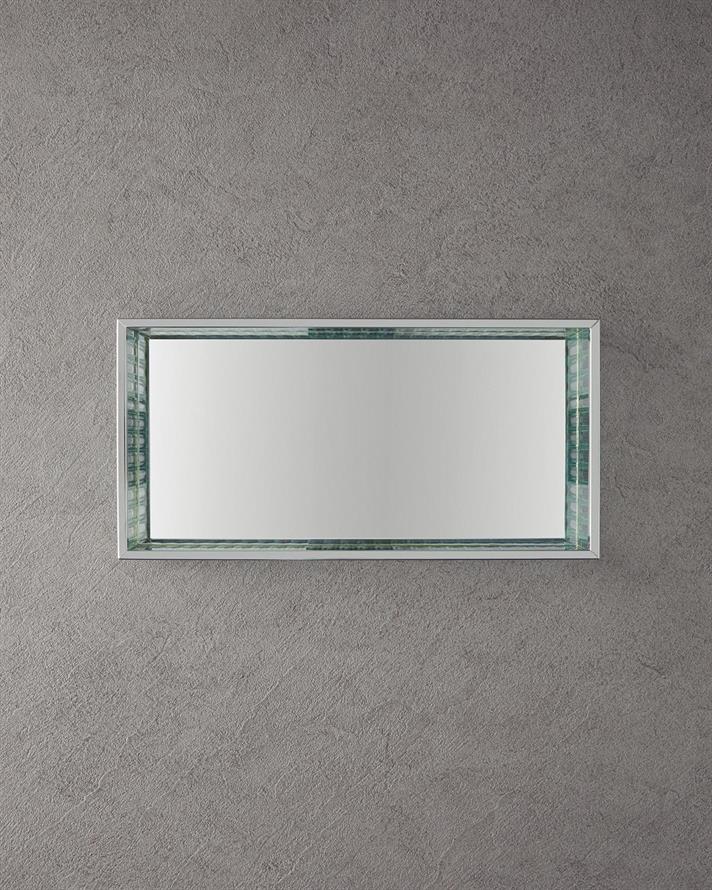 Tava decorativa, Glamour, sticla, 30x15x4 cm, argintiu