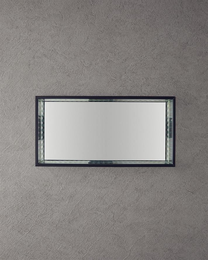 Tava decorativa, Glamour, sticla, 30x15x4 cm, negru