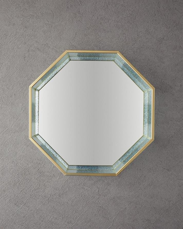 Tava decorativa, Glossy, sticla, 30x30x5 cm, auriu