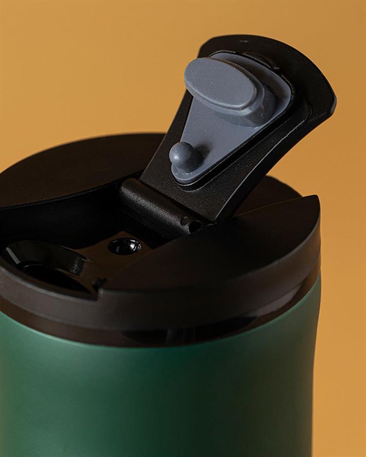 Leonor Stainless Steel Thermos 400 ml Koyu Yeşil