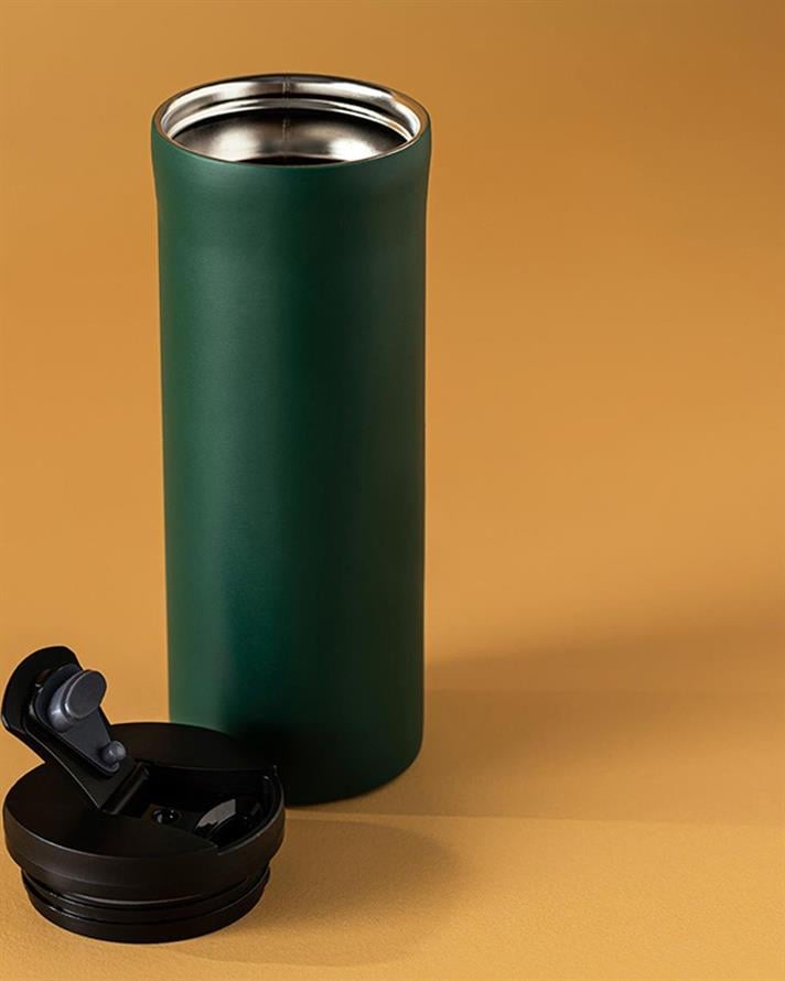 Leonor Stainless Steel Thermos 400 ml Koyu Yeşil