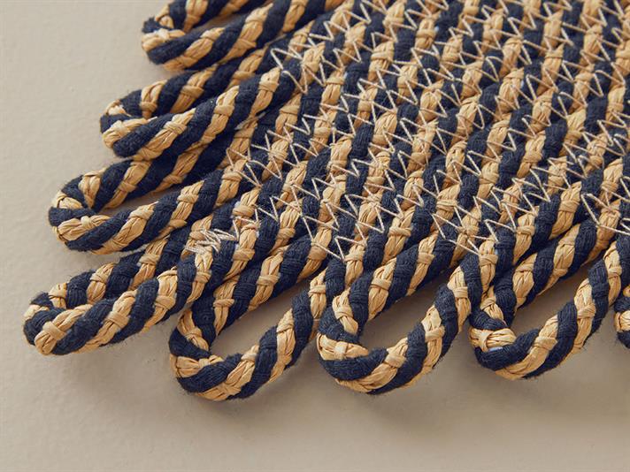 Decorațiune de perete, Terra, bumbac, 35x50 cm, natural - negru