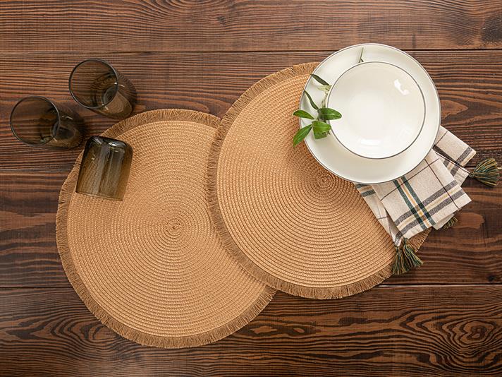 Terra Polypropylene 2 pcs Place Mat 38 cm Brown