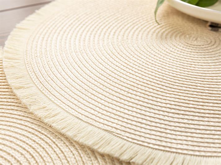 Terra Polypropylene 2 pcs Place Mat 38 cm Cream